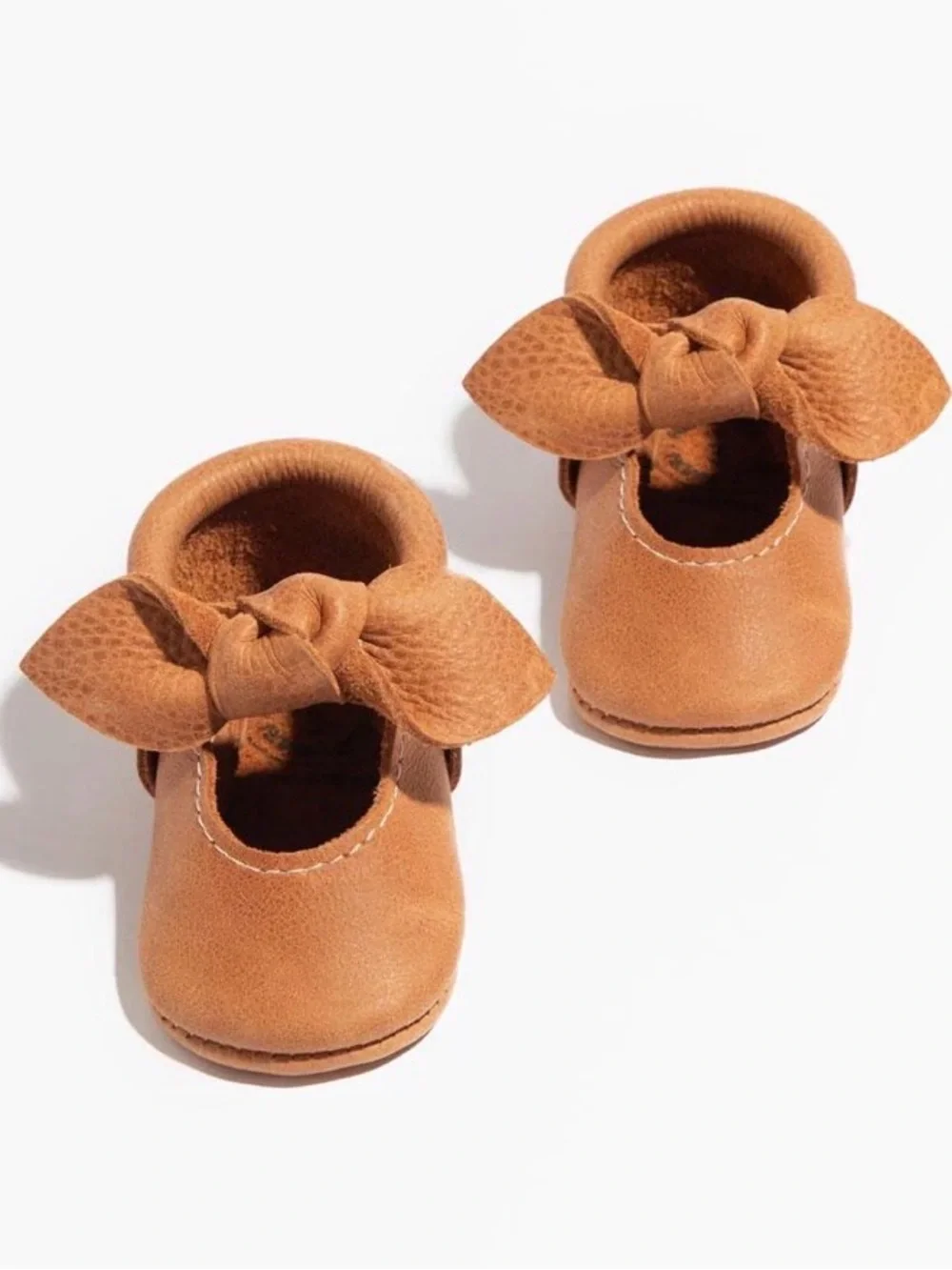 Freshly Picked Toddler Zion Bow Mary Janes - Rust Brown